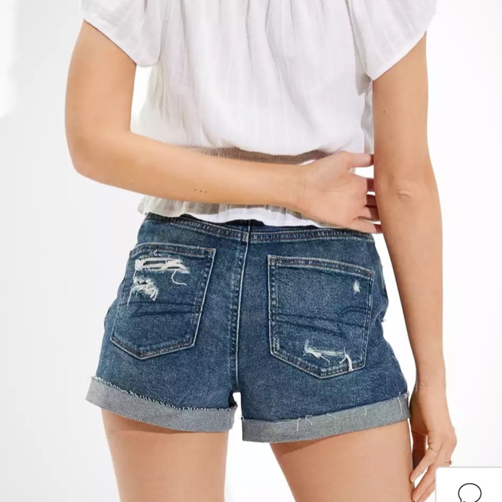 NWOT AE Stretch Denim Mom Shorts